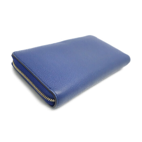 Celine Wallet Round Zip Long Calf Leather Navy Blue - Picture 6 of 6